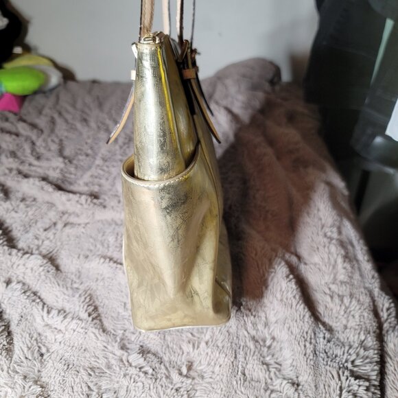 Michael Kors Metallic Gold Shoulder Bag - Picture 3 of 8